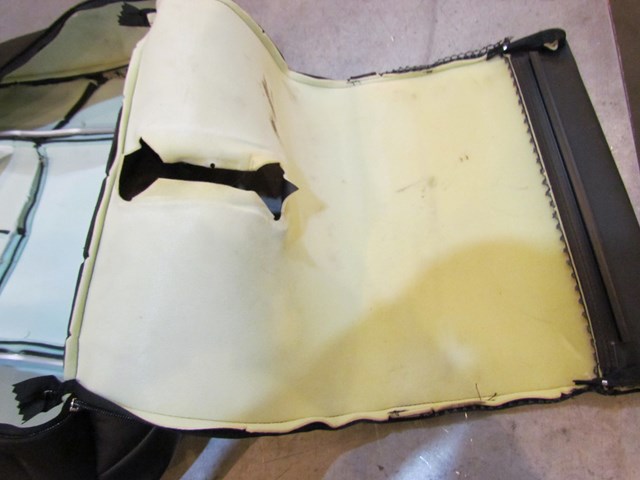 2006 Infiniti G35 Coupe Front RH Passenger Seat Back Skin Leather Black