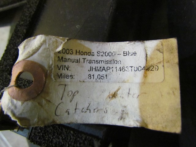 2000 Honda S2000 Covertible Top Water Catch