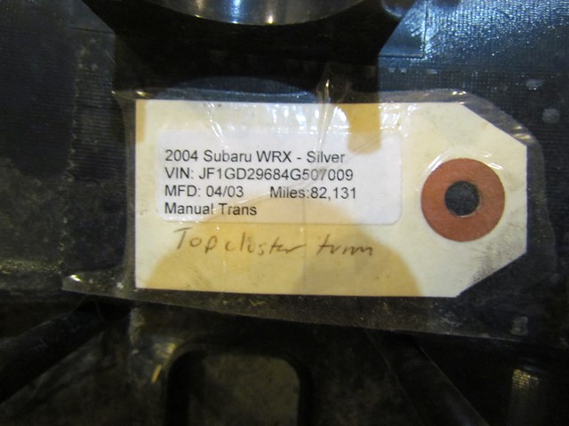 2004 Subaru WRX Steering Column Trim Panel Top Portion