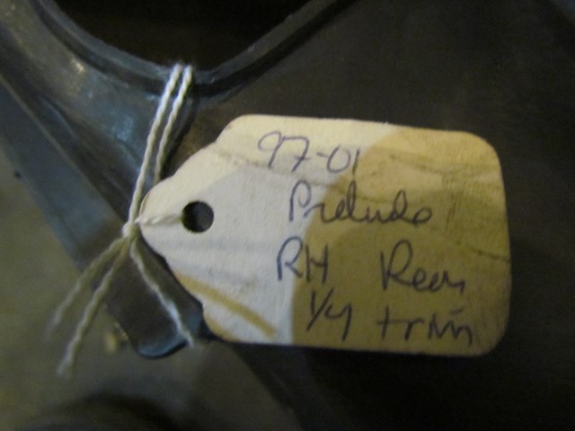 2000 Honda Prelude Rear RH Passenger Quarter Trim Panel 85730-S30-0000