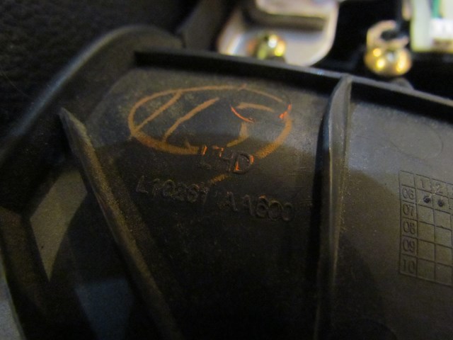 2007 Infiniti G35X Sedan AT LH Drivers Knee Bolster With Switches Minus Ignition