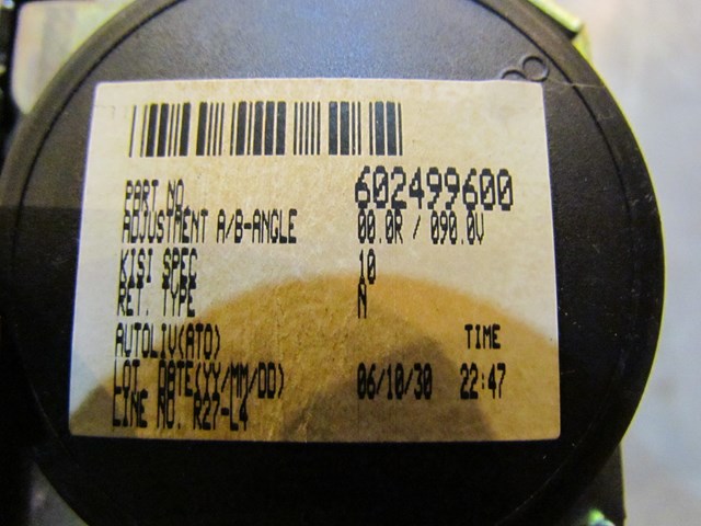 2007 Mazda MazdaSpeed 3 Rear Seat Belt Retractor