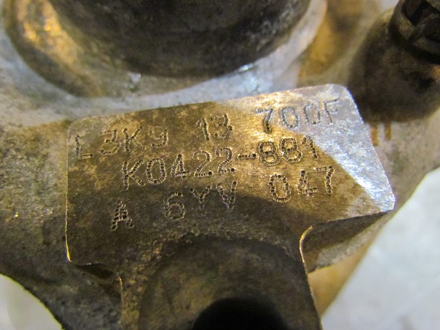 2007 Mazda Mazdaspeed 3 Turbocharger Turbo OEM K0422881