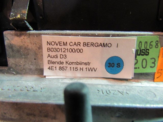 2004 Audi A8L Gauge Cluster Bezel With Vents 4E1 857 115