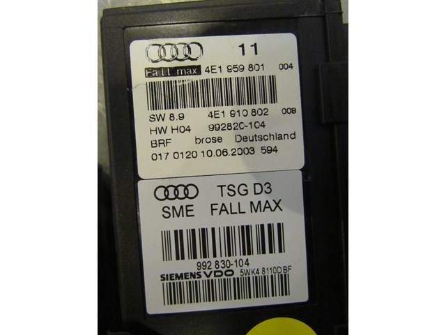 2004 Audi A8L Front LH Drivers Door Window Motor 4E1 959 801