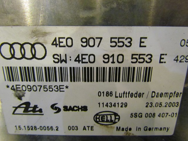 2004 Audi A8L Suspension Leveling Computer Module 4E0 907 553