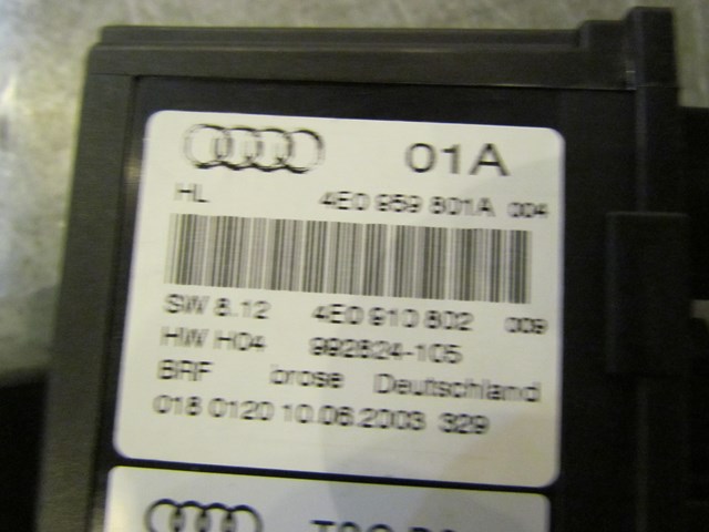 2004 Audi A8L Rear LH Drivers Window Motor Assy 4E0 959 801A