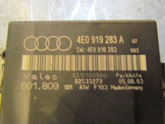 2004 Audi A8L Parking Assist Module 4E0 919 283