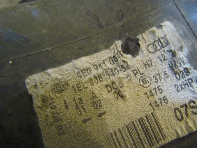 2004 Audi A8L RH Passenger Headlight OEM