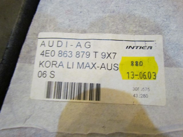 2004 Audi A8L Rear LH Drivers Trunk Moulding 4E0 863 879