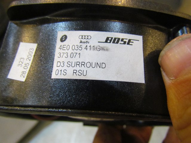 2004 Audi A8L Rear RH Passenger Speaker 4E0 035 411