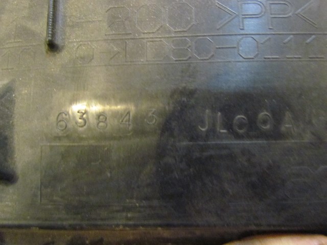 2008 Infiniti G37 Coupe AT Front LH Drivers Mud Flap Rear Portion 63843 JL00A