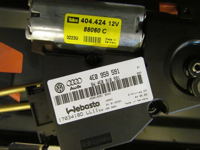 2004 Audi A8L A8 Sun Roof Sunroof Moon Roof Assembly OEM 4E0 959 591 4E0 877 041