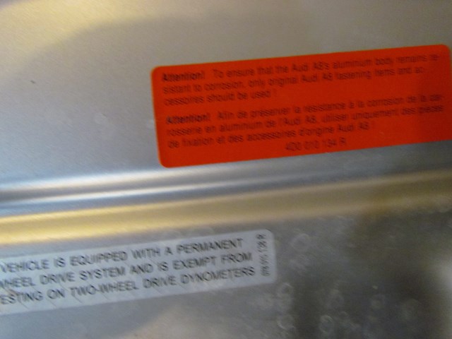 2004 Audi A8L Hood Clean See Pics