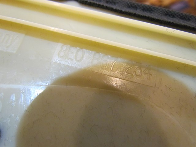 2007 Audi S4 RH Passenger A Pillar Trim Panel 8E0 967 234