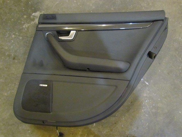 2007 Audi S4 Rear RH Passenger Door Panel BLK With Carbon Fiber Insert