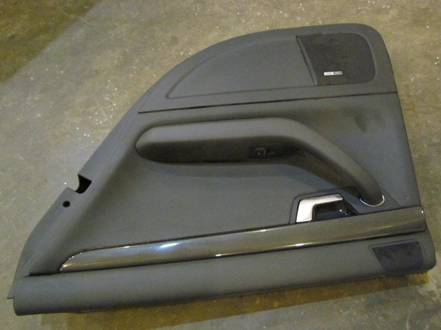 2007 Audi S4 Rear RH Passenger Door Panel BLK With Carbon Fiber Insert