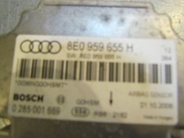 2007 Audi S4 Center Console Air Bag Module May Need Reset 8E0 959 655