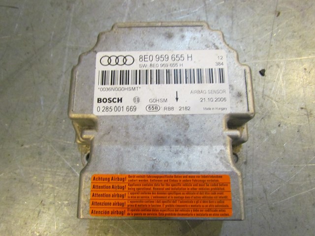 2007 Audi S4 Center Console Air Bag Module May Need Reset 8E0 959 655