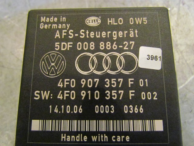 2007 Audi S4 Headlight Range Module OEM 4F0 907 357