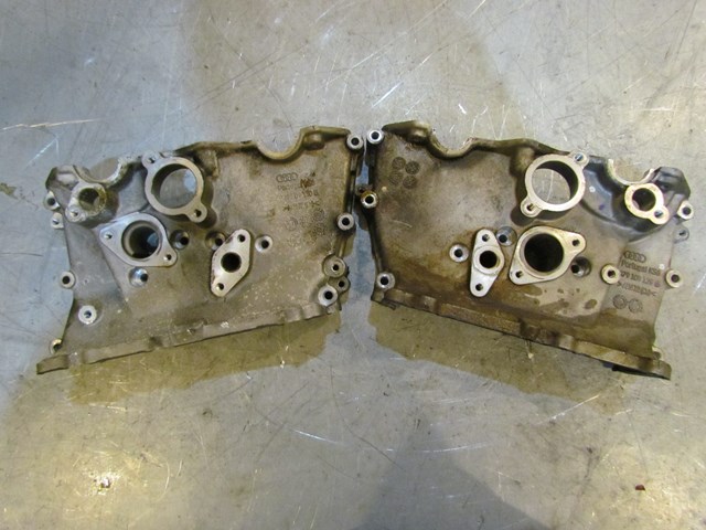 2007 Audi S4 Cylinder Head Timing Chain Covers Pair