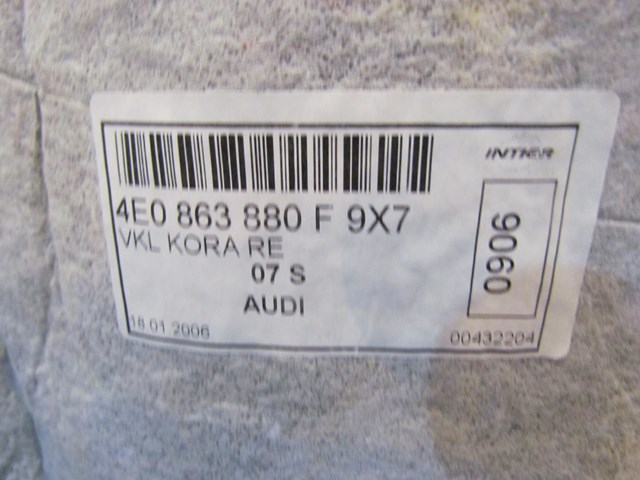 2006 Audi A8L RH Passenger Trunk Moulding 4E0863880F