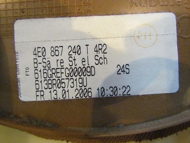 2006 Audi A8L RH Passenger B Pillar Trim Upper Section