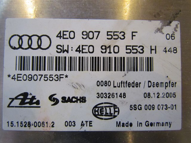 2006 Audi A8L Suspension Leveling Module 4E0907553F