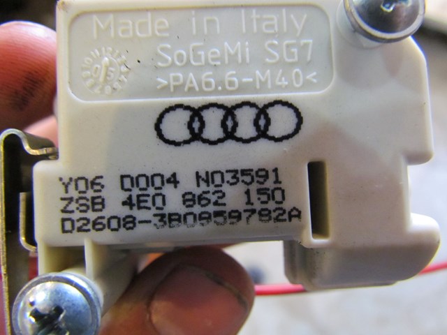 2006 Audi A8L Fuel Door Release Actuator 4E0862150