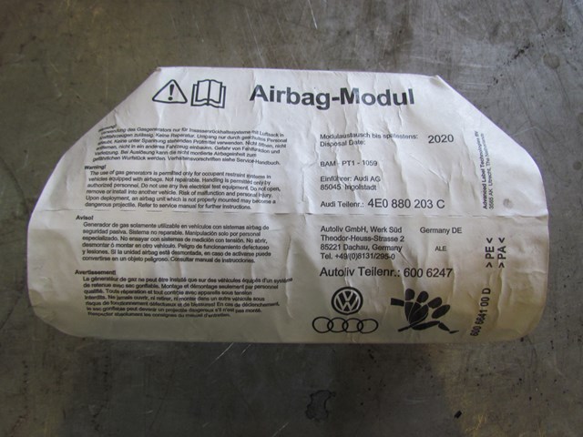 2006 Audi A8L Passenger Side Air Bag 4E0880203C