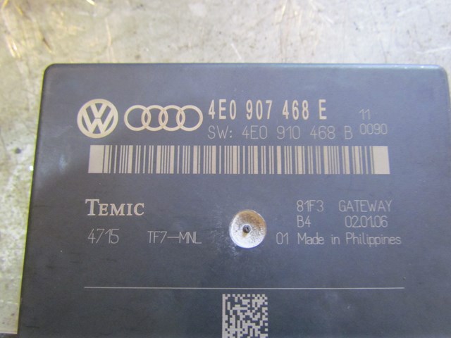 2006 Audi A8L Cruise Control Gateway Module 4E0907468E