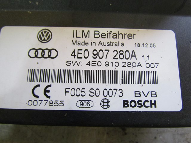 2006 Audi A8L Battery Power Supply Control Module 4E0907280A
