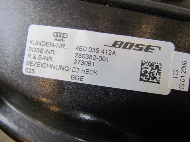 2006 Audi A8L Bose Subwoofer 4E0035412A