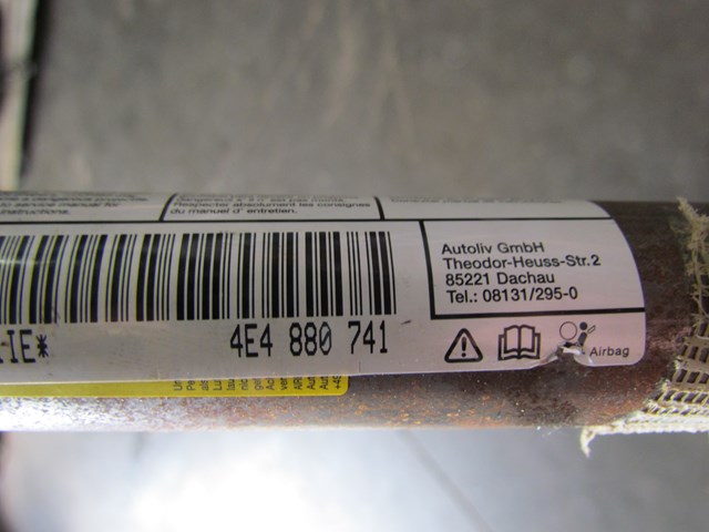 2006 Audi A8L LH Drivers Curtain Air Bag 4E4880741