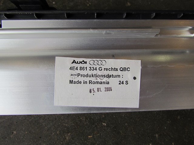 2006 Audi A8L Rh Passenger Rear Window Shade 4E4861334