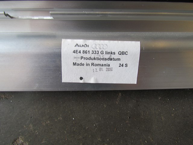 2006 Audi A8L LH Drivers Rear Window Shade 4E4861333