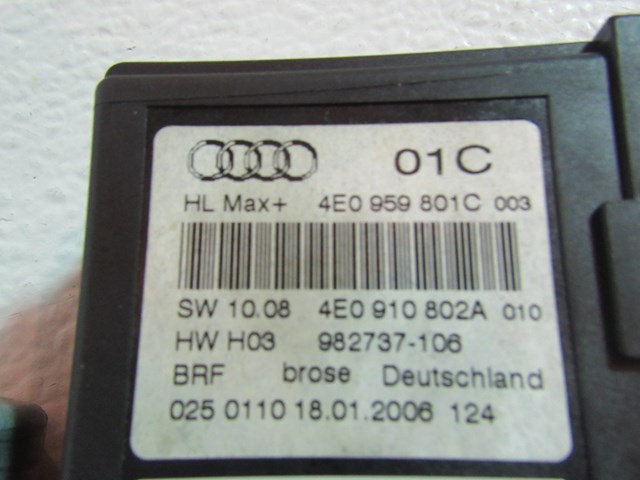 04 05 06 07 08 Audi A8L LH Driver Rear Window Motor 4E0959801