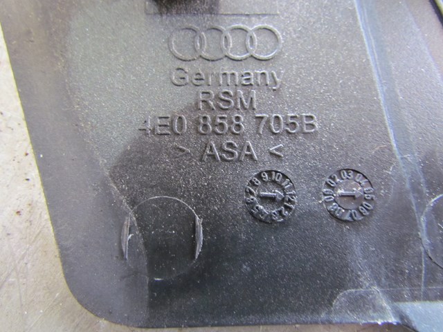 2006 Audi A8L LH Driver Mirror Cover Trim 4E0858705B