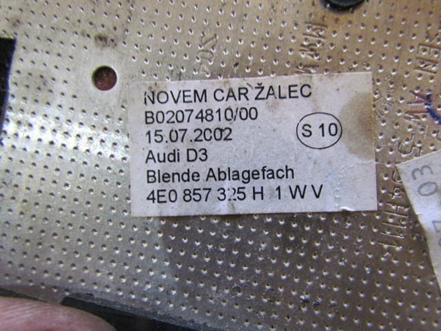 2004 Audi A8L Cup Holder Cover Trim 4E0857325