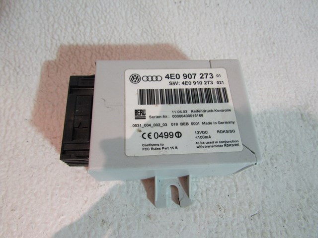 2004 Audi A8L Tire Pressure Module 4E0 907 273