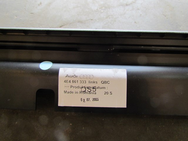 2004 Audi A8L LH Drivers Rear Sun Shade 4E4861333