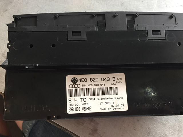 2004 Audi A8L Climate Control Heated/Cooled Seats 4e0 820 043