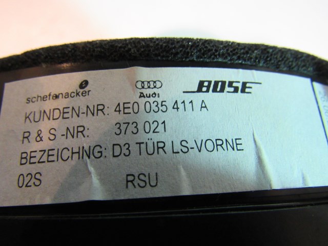 04 05 06 Audi A8L Front RH LH Door Speaker 4E0 035 411