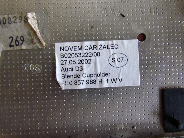 2004 Audi A8L Cup Holder Cover Trim 4E0 857 968