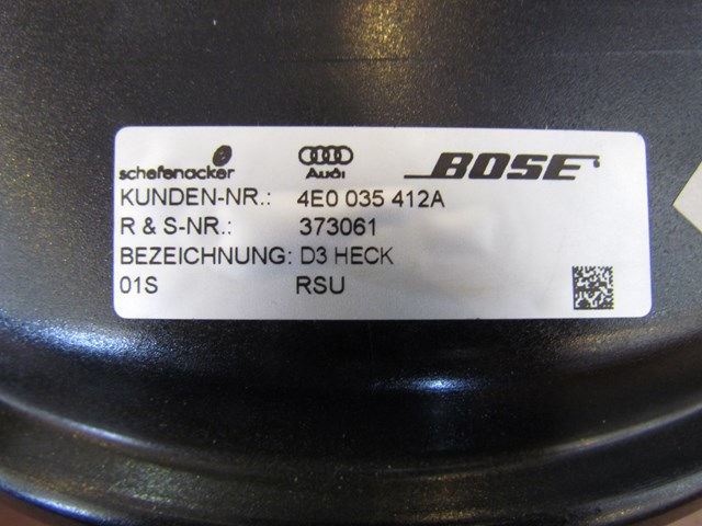 2004 Audi A8L Rear Speaker Subwoofer 4E0035412