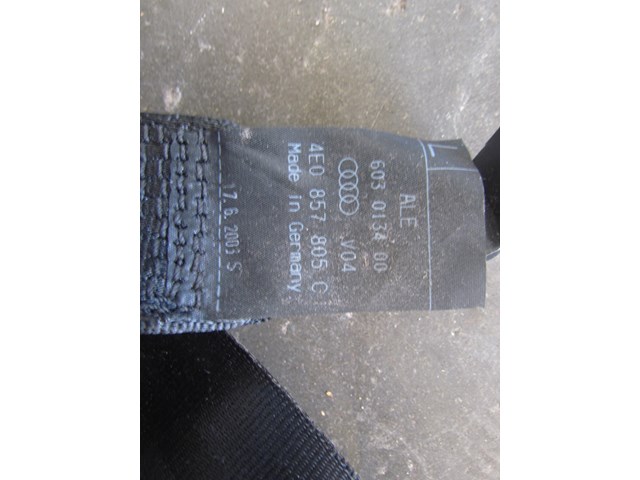 2004 Audi A8L Rear LH Drivers Seat Belt 4E0857805