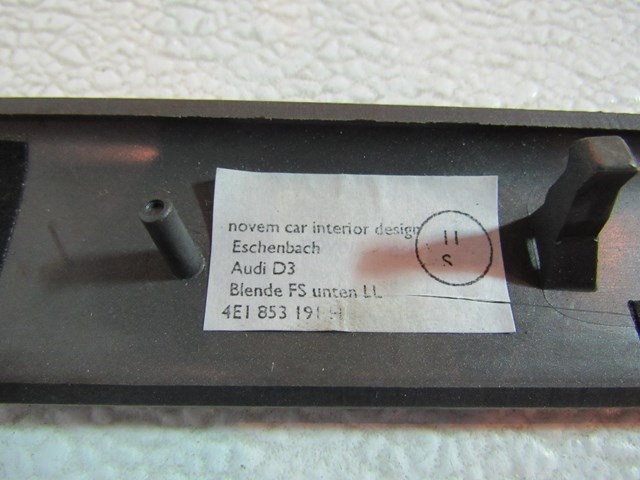 2004 Audi A8L LH Dash Trim Panel 4E1853191