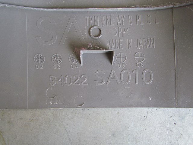 2005 Subaru Forester LH B Pillar Trim Panel 94022 SA010