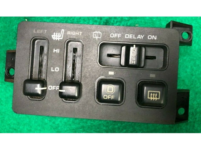 96 JEEP GRAND CHEROKEE HEATED SEAT SWITCH. DEFROST, REAR WIPER/OVERDRIVE