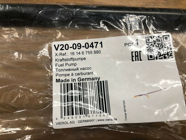 NEW VEMO ELECTRIC FUEL PUMP V20090471 FOR BMW (Jet Pump) 